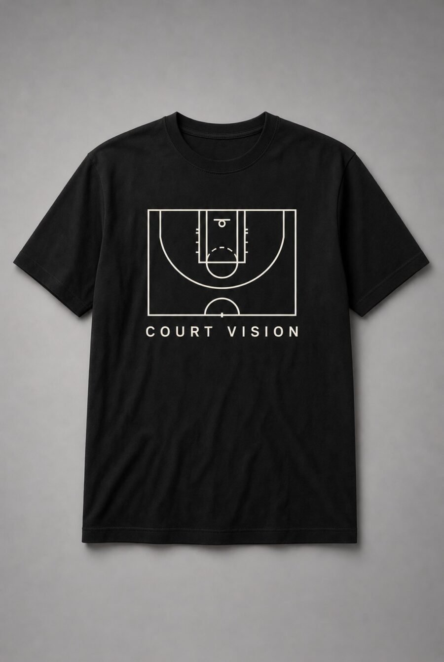 Court Vision Half Court Unisex T-Shirt - Black