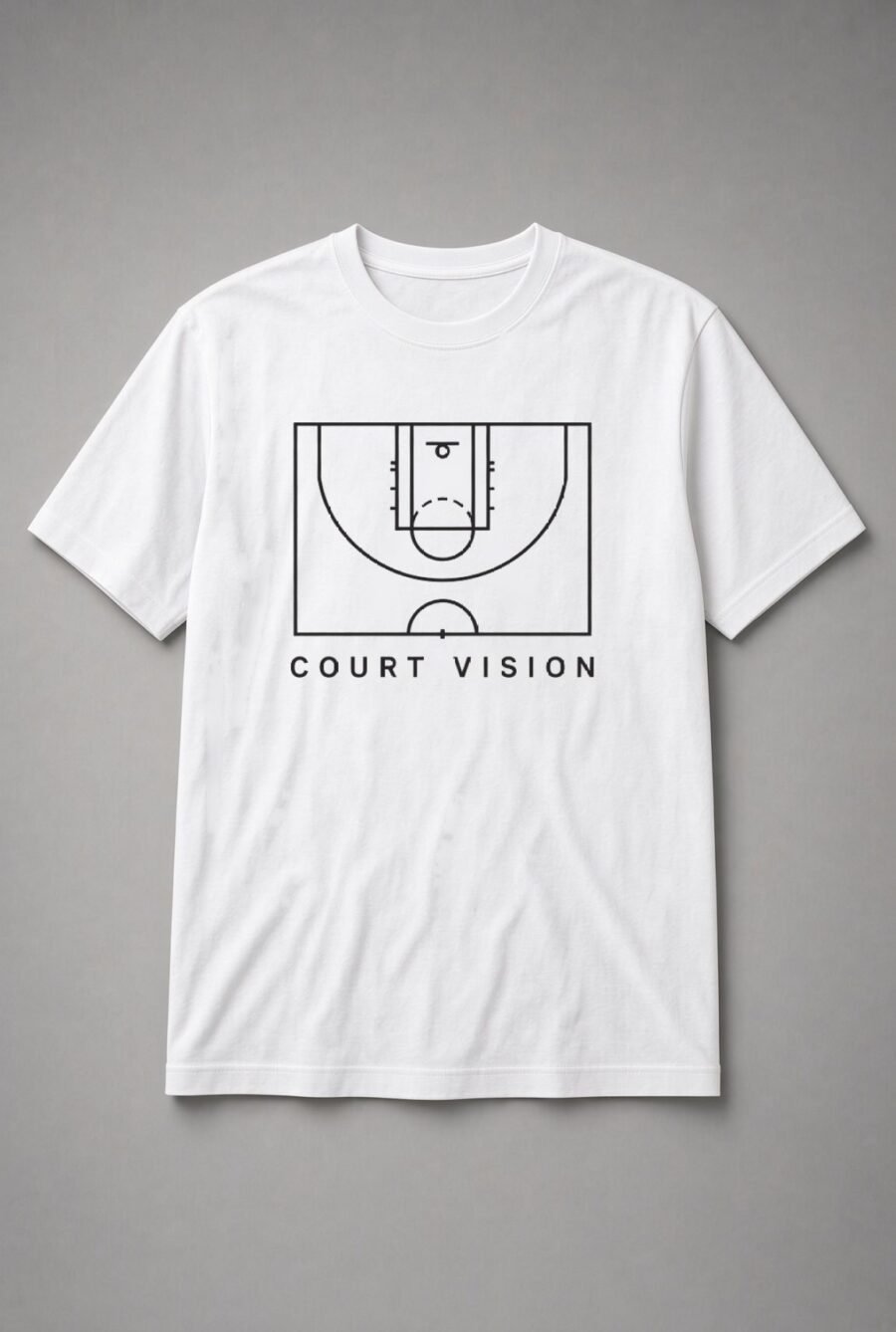Court Vision Half Court Unisex T-Shirt - White