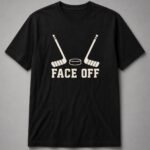 Face Off Hockey Puck Unisex T-Shirt - Black