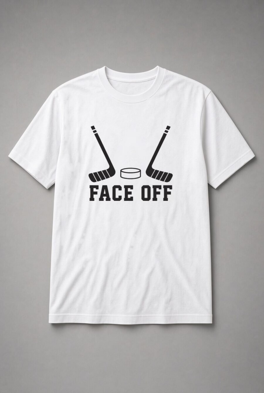 Face Off Hockey Puck Unisex T-Shirt - White