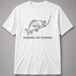 Hooked On Fishing Fish And Hook Unisex T-Shirt - White
