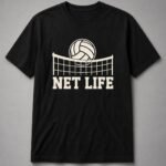 Net Life Volleyball Unisex T-Shirt - Black