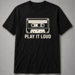 Play It Loud Cassette Tape Unisex T-Shirt - Black