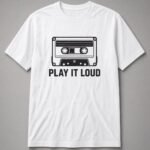 Play It Loud Cassette Tape Unisex T-Shirt - White